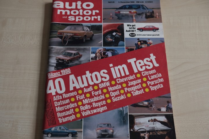 Deckblatt Auto Motor und Sport (25/1980)